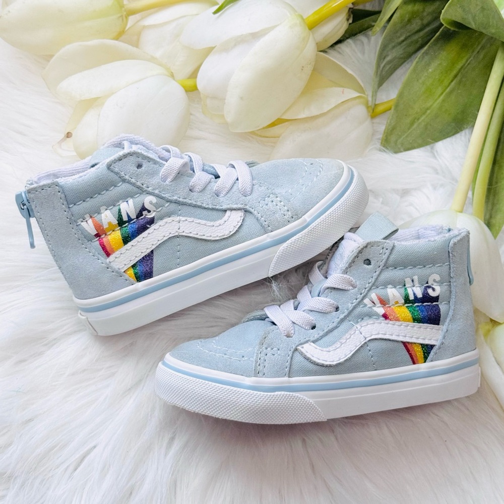 Toddler Vans Rainbow Sk8-Hi Zip Sneakers - Picture 3 of 6
